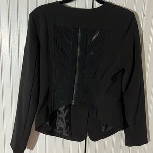 Love Tree black cropped blazer with back corset detail